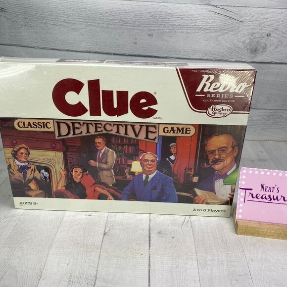 Hasbro RETRO SERIES 1986 CLUE Classic Detective Board Game 2014 NEW SEALED - Picture 1 of 15